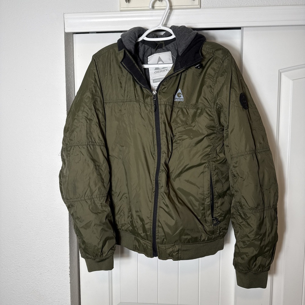 Gerry Men's Hooded Bomber Jacket Olive Green Bomber Jacket | Special Edition | M